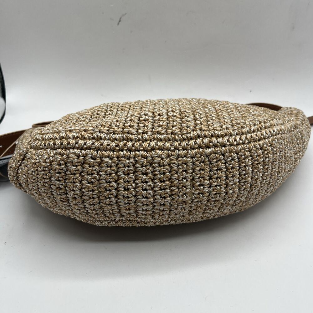The Sak Tess Sling Bag in Crochet Adjustable Strap Medium Purse Bamboo Crochet - Picture 3 of 8